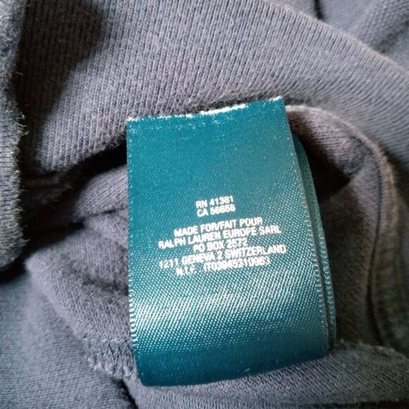 Polo Ralph Lauren Sweatshirt Kids Youth 5 Navy Blue Big Pony Hoodie Full Zip - Picture 7 of 10